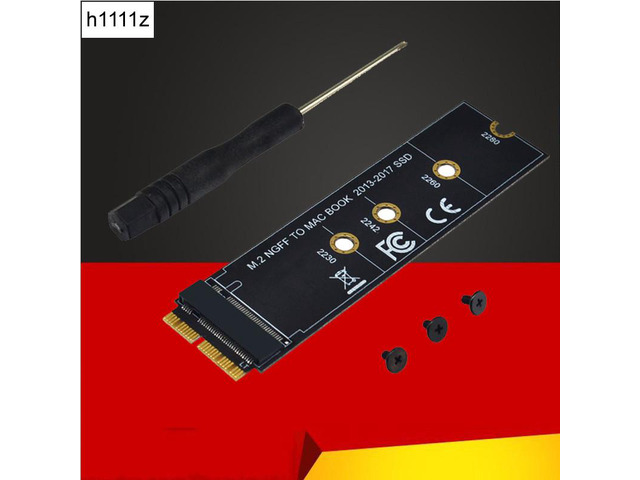 M key M.2 PCIe AHCI SSD Adapter Card for 2013 2014 2015 2017 MACBOOK Air A1465 A1466 Pro A1398 A1502 A1419 Support 2230-2280 SSD