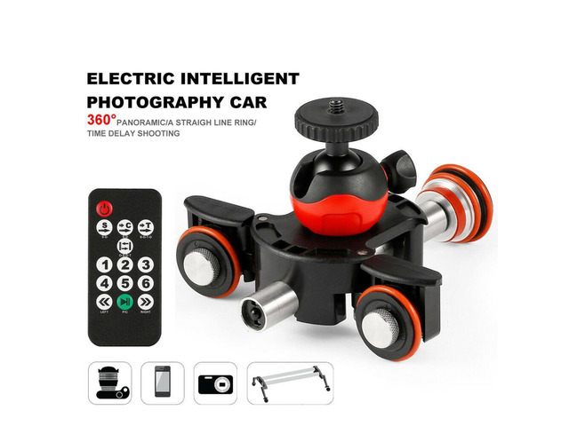 LENSGO Camera Video Track Dolly Stabilizer Electric Slider Dolly For DSLR Camera