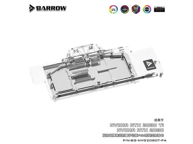 Barrow BS-NVG2080T-PA, LRC RGB v2 Full Cover Graphics Card Water Cooling Blocks, For Founder edition Nvidia RTX2080Ti/2080, Barr
