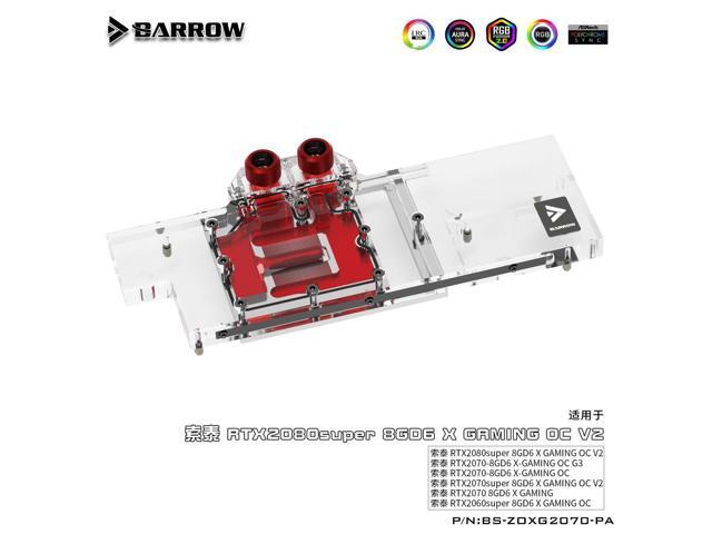 Barrow BS-ZOXG2070-PA,Full Cover Graphics Card Water Cooling Blocks, for Zotac RTX2070-8GD6 X-OC Gaming G3