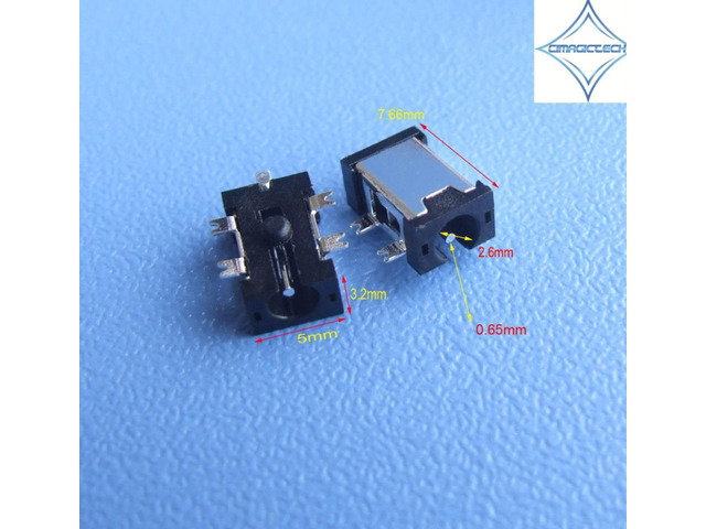 5pin 2.5mm X 0.65mm 2.5*0.65mm DC SMD SMT socket 0.7mm jack for tablet notebook Charger Power Plug soket connector