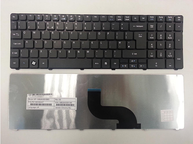 for Acer Aspire 5740 5810T 5820 7735 7551 5336 5410 5536 5536G 5738 5810 5252 5742G 5742Z UK united kingdom laptop keyboard