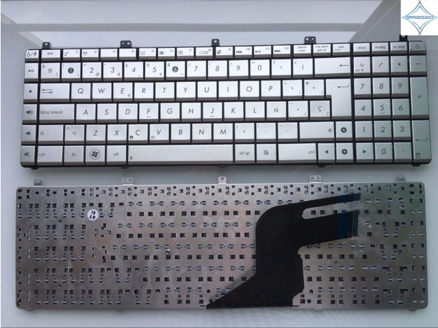 for Asus N55 N55S N55SF N55SL silver sp spanish notebook laptop keyboard