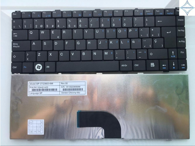for BENQ Joybook S43 S46 DH1404 Intelbras I1000 I1030 SP spanish laptop keyboard PK130AQ1A03 MP-07G36E0-698 Teclado