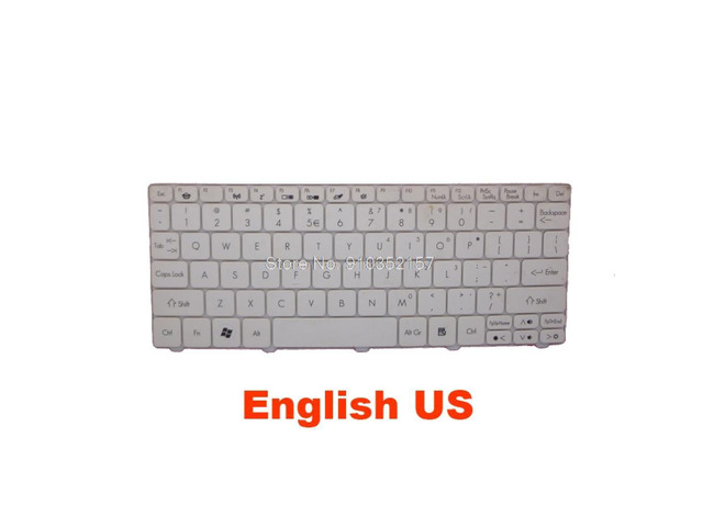 US White Keyboard For ACER D255 D260 V111102BS4 UI PK130D41B00 KB. L100G.114 MP-09H23U4-6983 PK130AU1A00 KB. L100G.055 English
