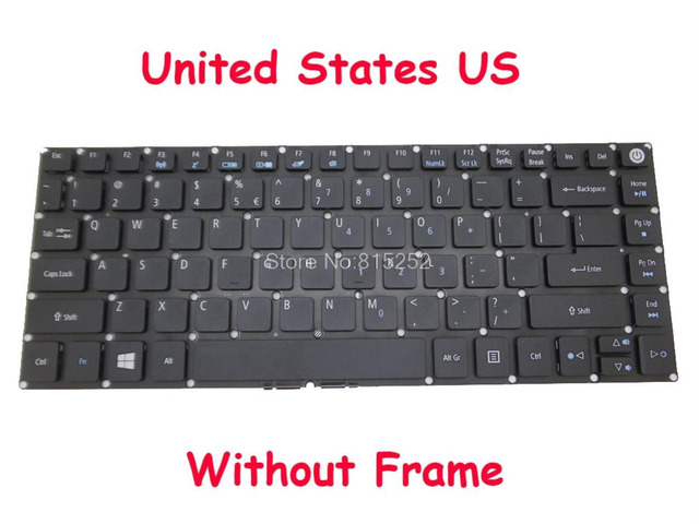 English Keyboard For ACER E5-473 E5-422 E5-422G K4000 E5-474G E5-475G E5-491G E5-473TG NSK-RD1SC NK. I14170EP United States US