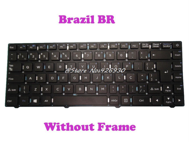 BR Keyboard For Positivo Motion I341TAi I3464Ai I3464A C432Bi C432A C41TA C41TAI C432BI C4500A C4500AI Brazil BR Without Frame
