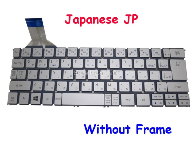 Laptop Keyboard For ACER P3-131 MP-12Q30J06200 13C109707888M P3-171 P3-171-6408 P3-171-6820 Japan JP Silver Without Frame