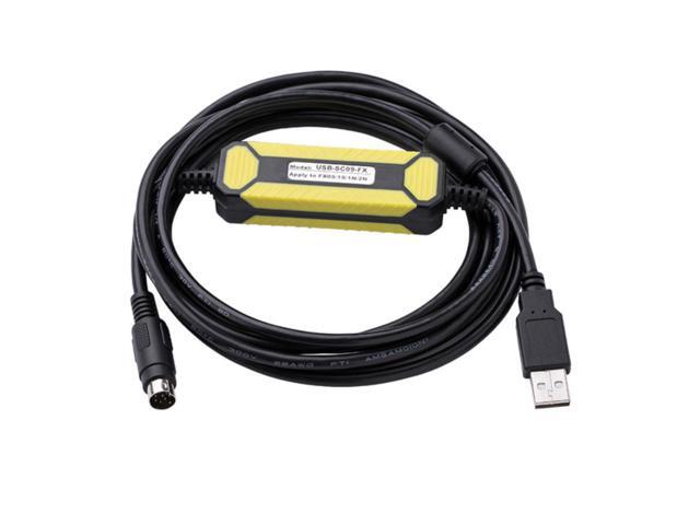 USB-SC09-FX FX-USB-AW For Mitsubishi MELSEC FX Series PLC Programming Cable USB To RS422 Adapter Data Download Line