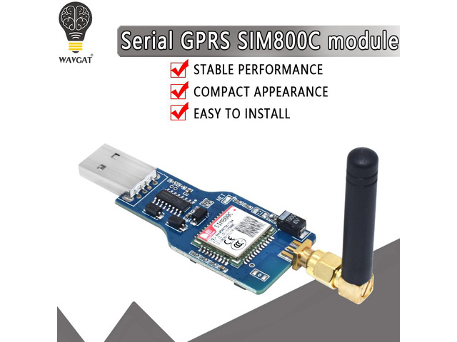 USB to GSM Module Quad-band GSM GPRS SIM800C SIM800 Module For Wireless Bluetooth Module SMS Messaging With Antenna