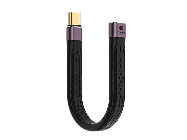 Type C Female to Type C Male Cable 40gbps Short Type C Sync Data Charger Cable