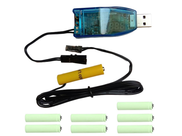 USB to 1V-24V Replace 1-8pcs AAA/LR3/AM4 Eliminator Adjust Voltage Cable