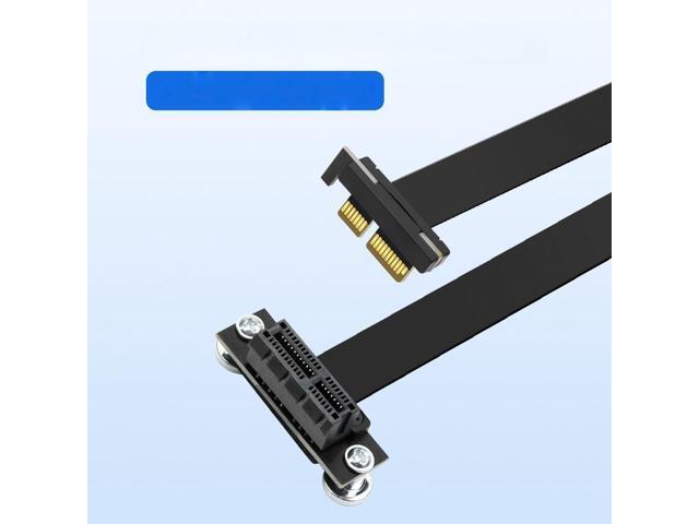 For PCIE 3.0 X1 Riser Cable 90° Right Angle PCI Express X1 Extension Cord for PCIe WiFi Adapter Ethernet Card Slot