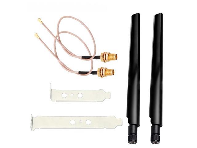 For 2x6Dbi Mini PCIE WiFi Antenna Set 20cm Connect Cable Dual Band For MPE-AXE3000 AX3000H AX210HMW AX200HMW