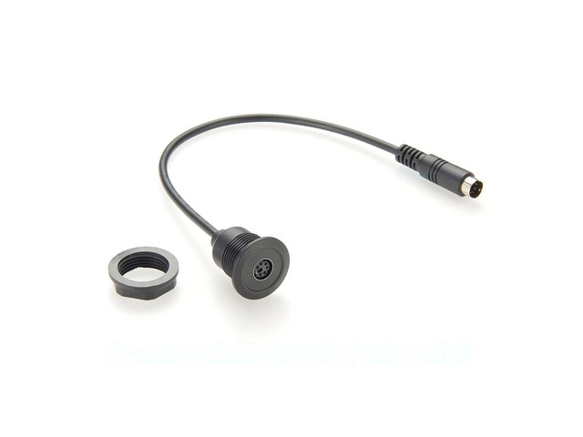 Generic Mini Din 6pin Male to Female Extension Cable Round Flush Panel Mount Mini DIN Bulkhead Connector for Equipment, Control Panels