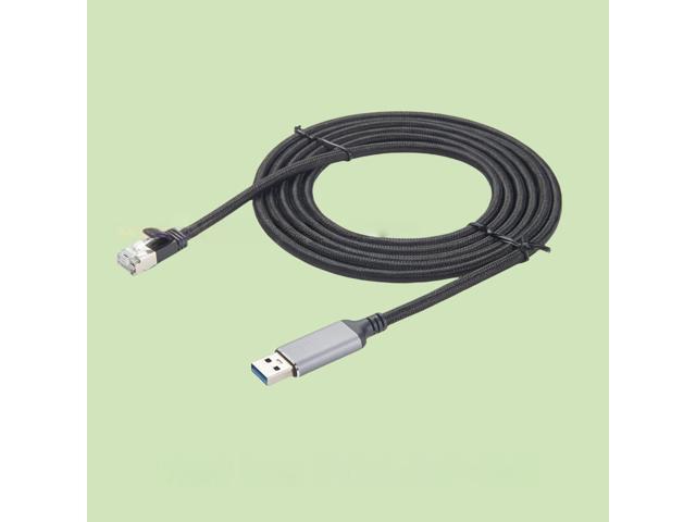 Generic CAT6 Ethernet Cable USB 3.0 to RJ45 Cable USB Type A to Ethernet Adapter Cable 1000Mbps Gigabit LAN Network Cable for PC Switch