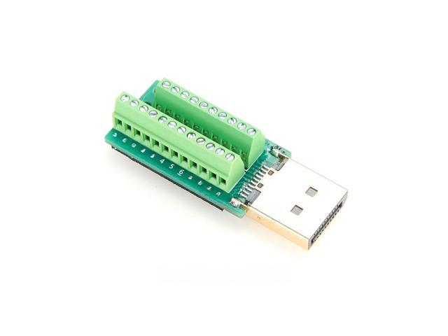 Generic Displayport Male Plug Breakout Board Connector 20Pin DP Solderless Screw Wiring PCB Adapter Solderfree Terminal Board
