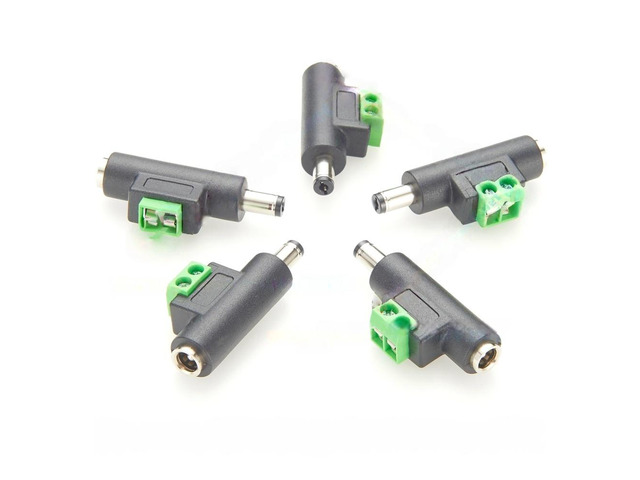 Generic 2A 50V DC 5.5*2.1mm Male to Female Adapter With Terminal Block DC Power Jack Plug Barrel Connector for CCTV Security Camera,LED