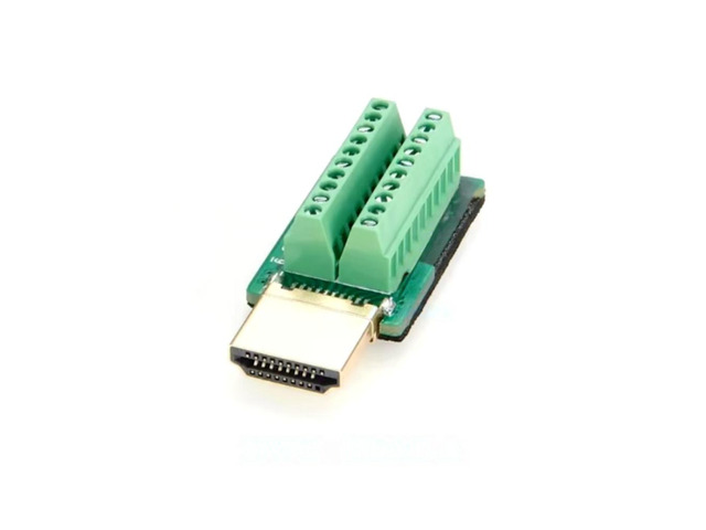 Generic HDMI Male Solderless Adapter Terminal Breakout Board Free Welding Quick Connector