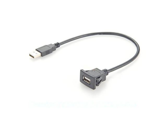 Generic USB 2.0 A Snap in Male to Female Panel Dash Mount Cable with Buckle USB2.0 Square Flush Mount Extension Cable for Car Truck Boat
