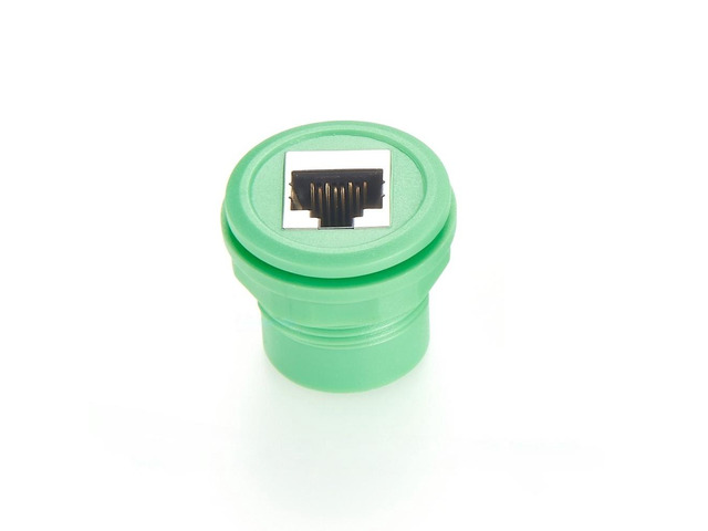 Generic Profinet RJ45 Female to Female Adapter Flush Panel Mount 1Gbps RJ45 Cat6 Ethernet Feed Thru Bulkhead LAN Network Socket Extender