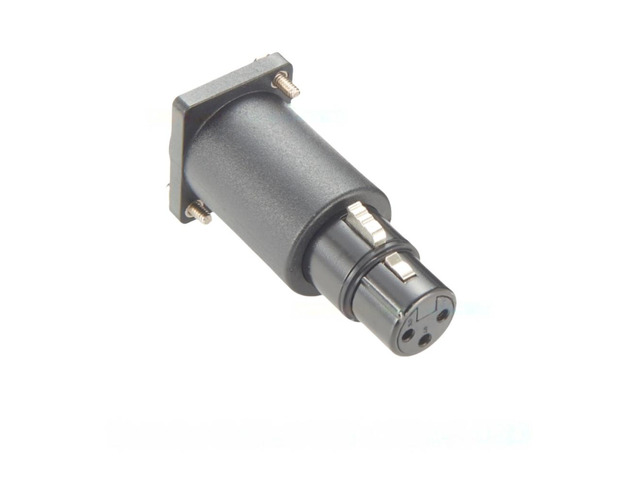 Generic D Type DMX512 XLR 3Pin Female to RJ45 Female Connector 1Gbps Cat5e Ethernet Bulkhead Flange Panel Mount for Stage Light, Mixer