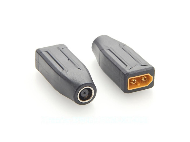 Generic XT60 to DC 8mm Adapter XT60 Male to DC 7.9mm x 0.9mm Female Connector for Model Airplanes Cars Solar Panel RV Boats