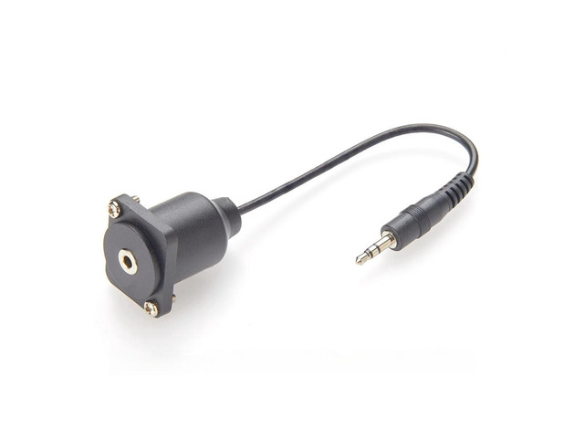 Generic D Type TRS 3.5mm Convertor Extension Cable 3.5mm Stereo Male to Female Pass Through Flange Panel Mount 3.5mm Coupler Cable