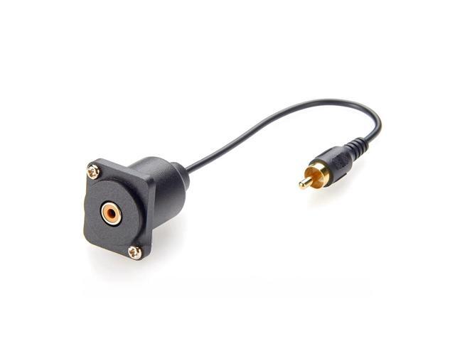 Generic D-Type RCA Convertor Extension Cable RCA Male to Female Panel Chassis Mount Cable Panel Mount RCA (Composite Video, Audio) Cable
