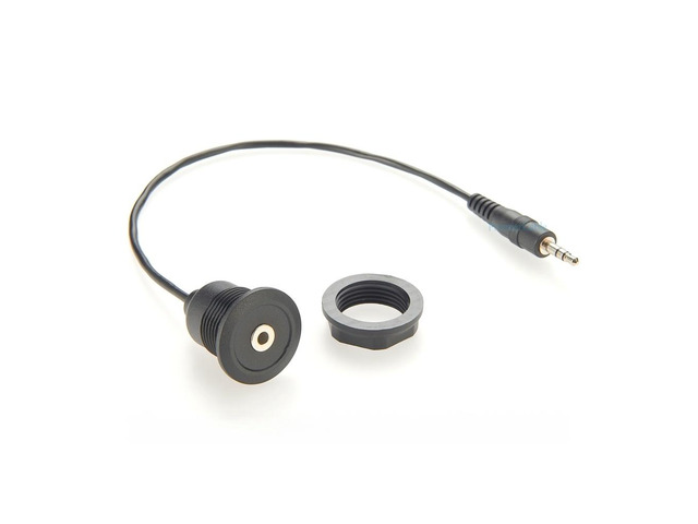 Generic 3.5mm 1/8' AUX Male to Female Extension Cable Round Flush Panel Mount Stereo Audio Jack for Car, Truck, Headphone