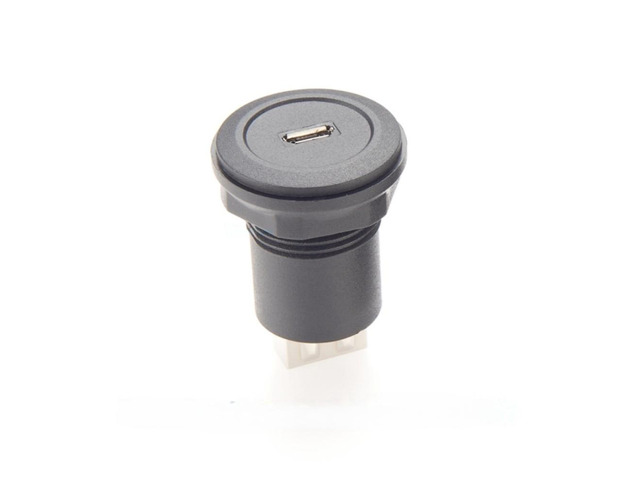 Generic Micro USB to USB 2.0 Converter Micro USB Female to Type A Female Adapter Micro USB Jack to USB A Plug Round Panel Mount Adapter