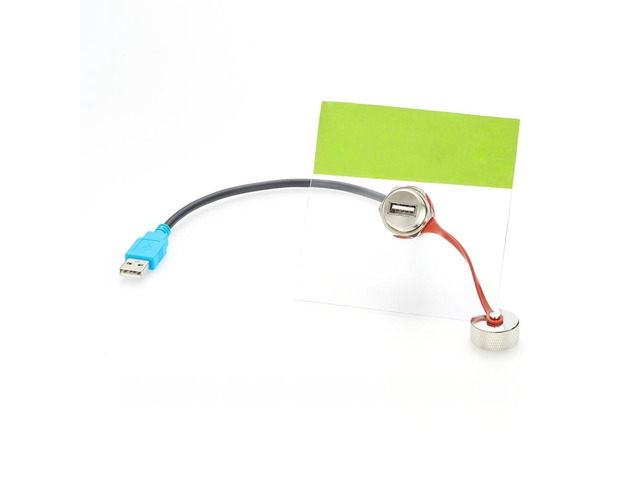 Generic Waterproof USB 2.0 Cable Assembly, IP67 Panel Mount Metal A Female Jack to Standard A Male Plug Data Transfer cablewith cap