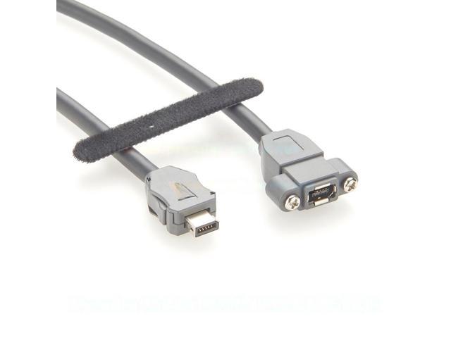 Generic IX A Key Male to Female Extension Cable IX Type A In-line Jack Screw Panel Mount Cat6A Ethernet Shielded Machine Vision Cable