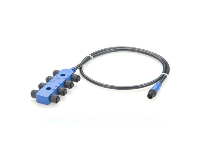 Generic NMEA 2000 8 Way Splitter Cable M12 Micro-C Multiport Marine Boat N2K 8 Port Drop Cable for CanBus DeviceNet CANOpen Garmin