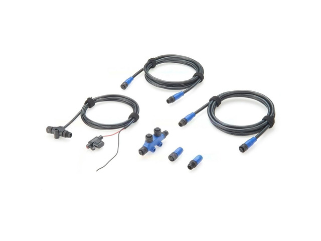 Generic NMEA 2000 Starter Kit Marine Backbone Drop Cable 2 Port Tee Connector Terminators Power Cable for Garmin Lowrance Simrad Navico