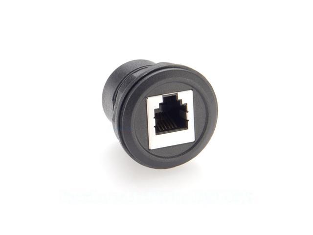 Generic RJ12 6P6C Female to Female Chassis Mount adapter round panel mount RJ12 Feedthrough Bulkhead Adapter for LED Grow Light