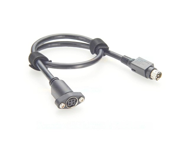 Generic DIN 4 Pin DC Power Cable Flange Panel Mount Male to Female Extension Cable Compatible With Kycon KPJX-PM-4S for LED Display, Audio