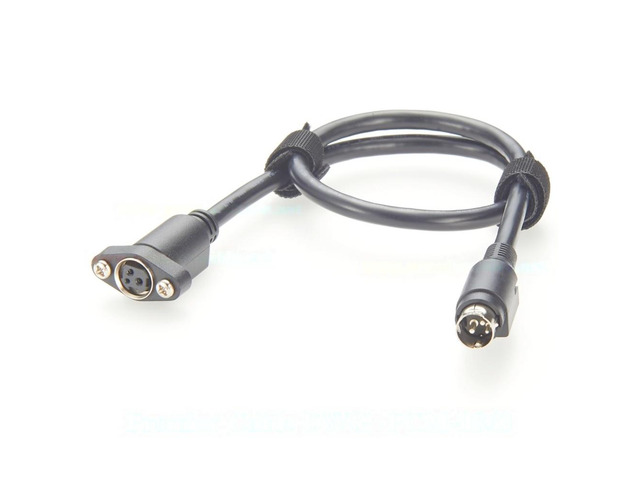 Generic Power DIN 3 Pin Male to Female Extension Cable Screw Flange Panel Mount DC Power Cable Compatible With Kycon KPJX-PM-3S for LED Light