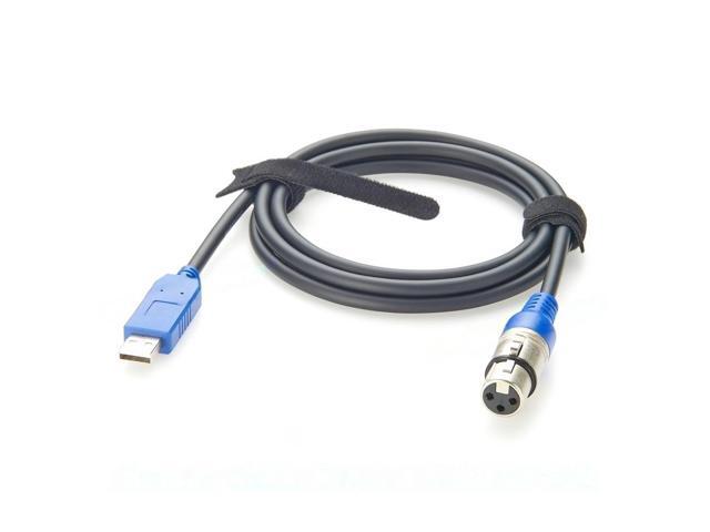Generic USB to DMX Adapter Cable FTDI RS485 Serial Converter 3Pin XLR DMX512 PC to Stage Light Controller Dimmer Cable For Freestyler