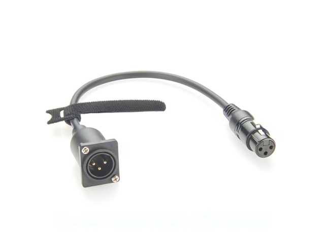Generic D Type DMX512 XLR 3 Pin Male to Female Extension Cable XLR Flange Panel Mount Pass Thru Cord for Audio Microphone Stage Lighting