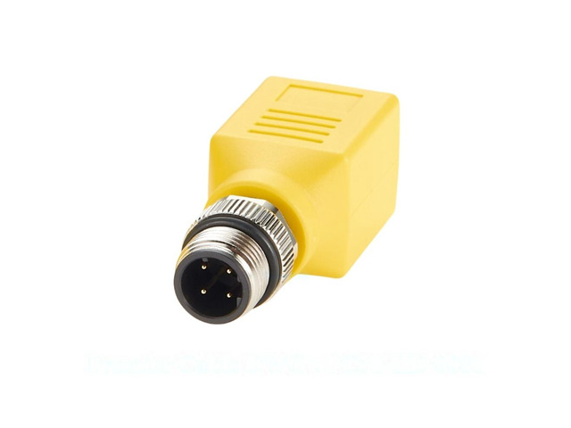 Generic Profinet RJ45 to M12 4 Pin D Code Feedthrough Bulkhead Adapter IP67 Shield M12 to RJ45 Cat6 Ethernet Network Circular Connector