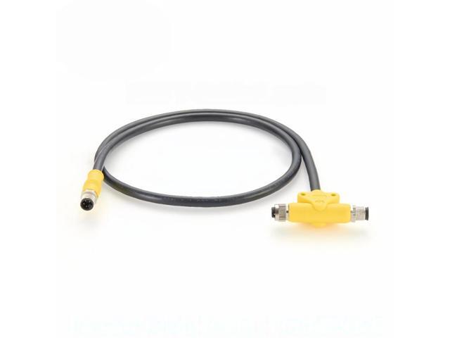 Generic M12 L Code Extension Cable T Splitter 5 Pin L Coding Unshiled Adapter Waterproof Female to Male 5 Pin M12 Signal power cable