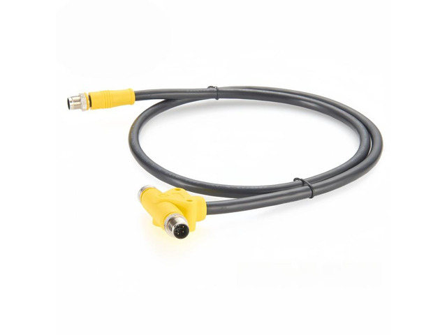 Generic M12 5 Pin Connector K Coding Cable T Splitter Waterproof Back Mount Panel Receptacles Cable Solder Type Shielded sensor actuator