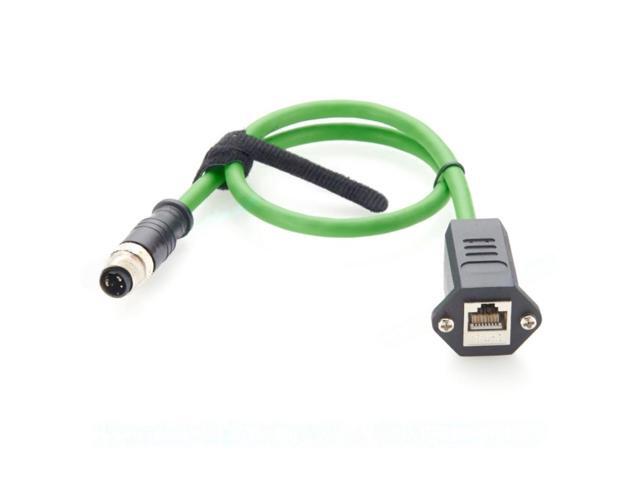 Generic M12 4Pin D Code to RJ45 Cat6A Industrial Ethernet Cable Screw Panel Mount RJ45 GigE Vision Cable High Flex for Machion Vision