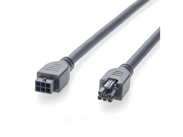 Generic Micro-Fit 3.0 6Pin Male to Female Cable Dual Row 6 Circuits Power and Signal Assembly Compatible With Molex 430200601 to 430250600