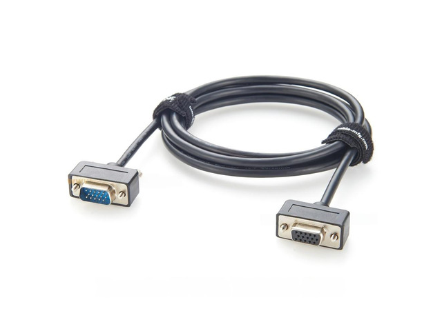 Generic Low Profile HD15 Male to Female Extension Cable Screw Panel Mount Ultra Thin SVGA VGA Monitor Video Cable Support 1920x1080P