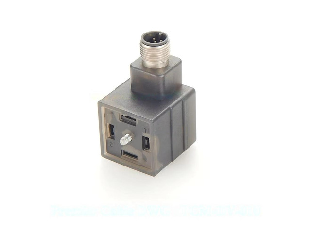 Generic DIN 43650 Type A Solenoid Valve Adapter With M8 Solenoid Connector Plug Coil Case Compatible With Hirschmann VAD 1A-1-3-M8-3 12142