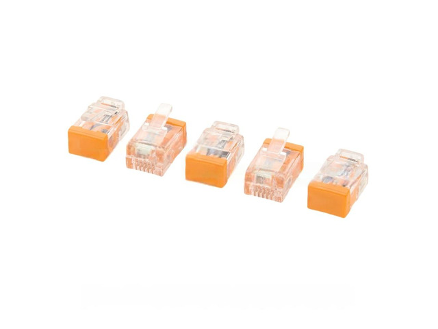 Generic 10PCS RJ12 6P6C Termination Resistor With 120Ohm RJ12 Modular Telephone Plug Terminator for RS485 Modbus CAN Bus Communication
