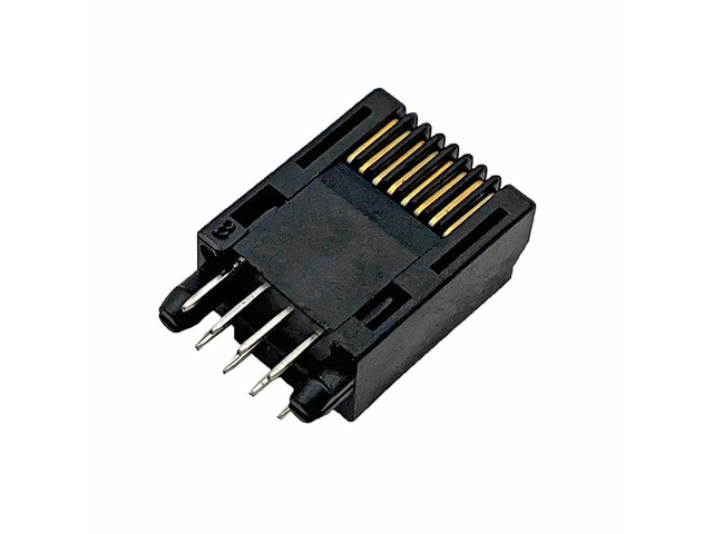 Generic 10PCS RJ45 connector Long body PCB Board male Network RJ45 Black Modular Plug DIP plug-in L=15.5MM