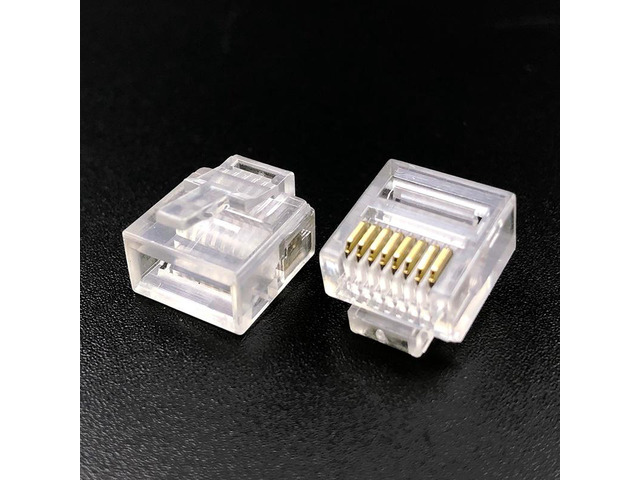 Generic RJ45 8P8C Modular Ethernet Plug RJ45 Short Body Plug Aperture 1.0mm Cat5e Flat Cable Network Connector
